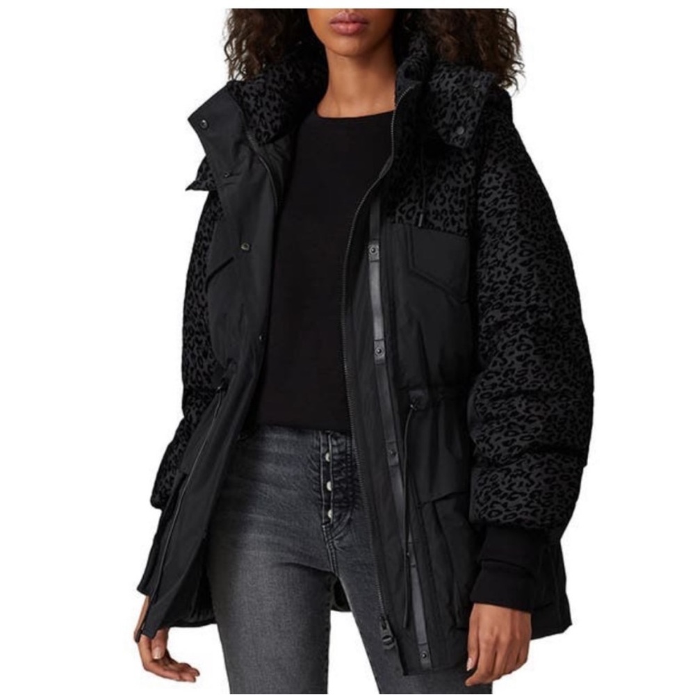 NWT Mackage Black Printed Reese Puffer